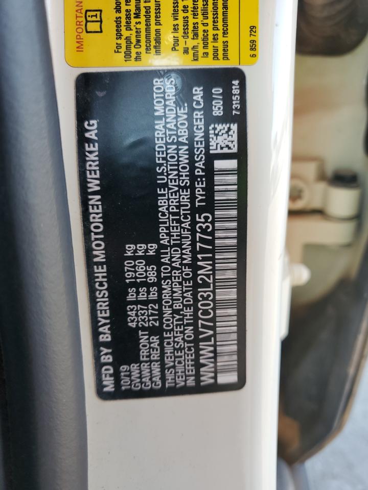 2020 Mini Cooper S Clubman VIN: WMWLV7C03L2M17735 Lot: 85121505