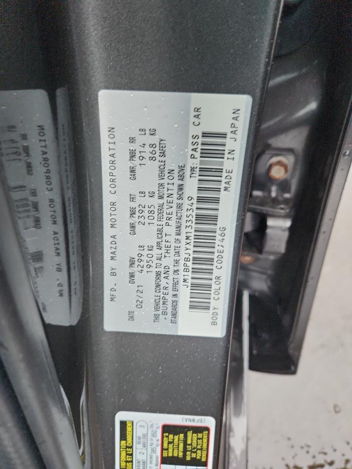 2021 Mazda 3 VIN: JM1BPBJYXM1335349 Lot: 85891785