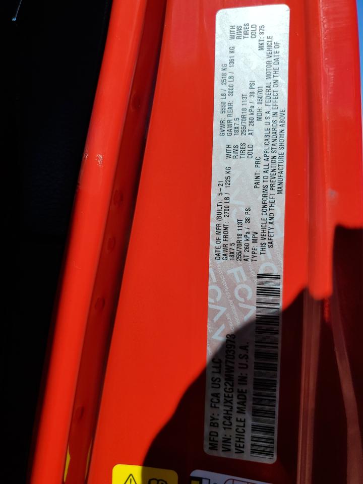 2021 Jeep Wrangler Unlimited Sahara VIN: 1C4HJXEG2MW703973 Lot: 85717095