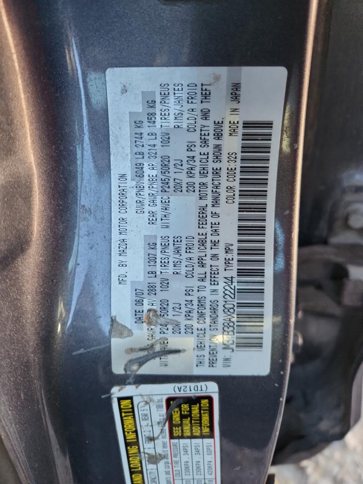 2008 Mazda Cx-9 VIN: JM3TB38AX80122244 Lot: 90140305