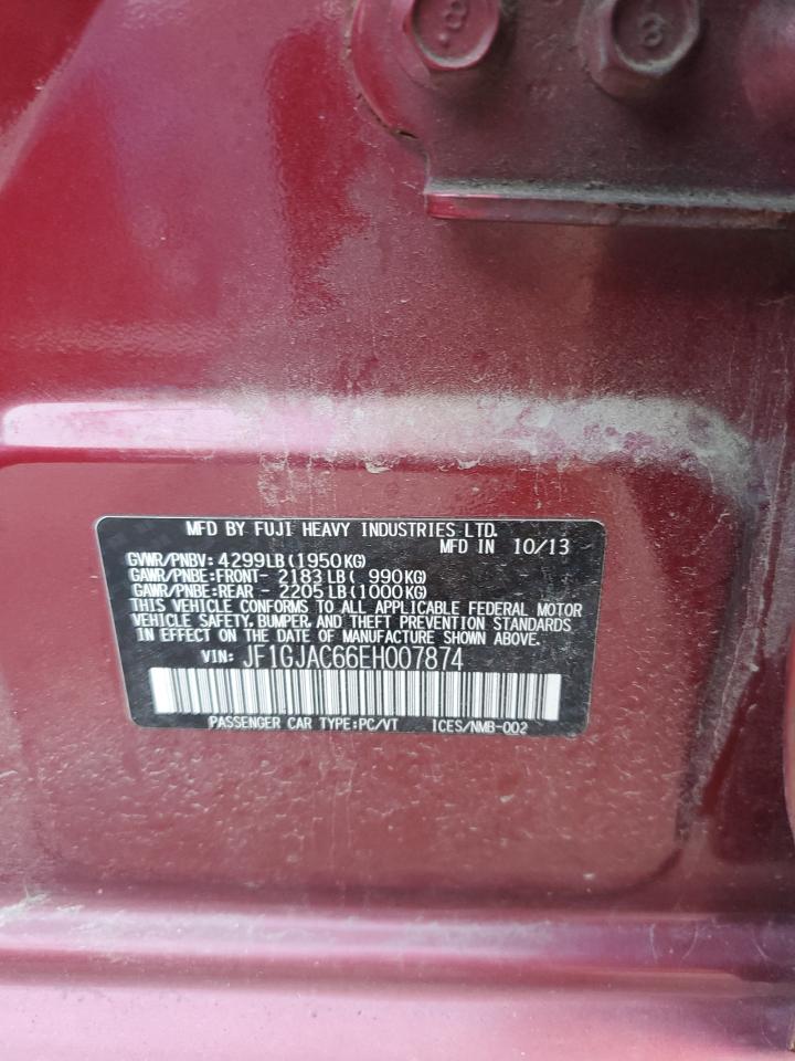 2014 Subaru Impreza Premium VIN: JF1GJAC66EH007874 Lot: 84965635