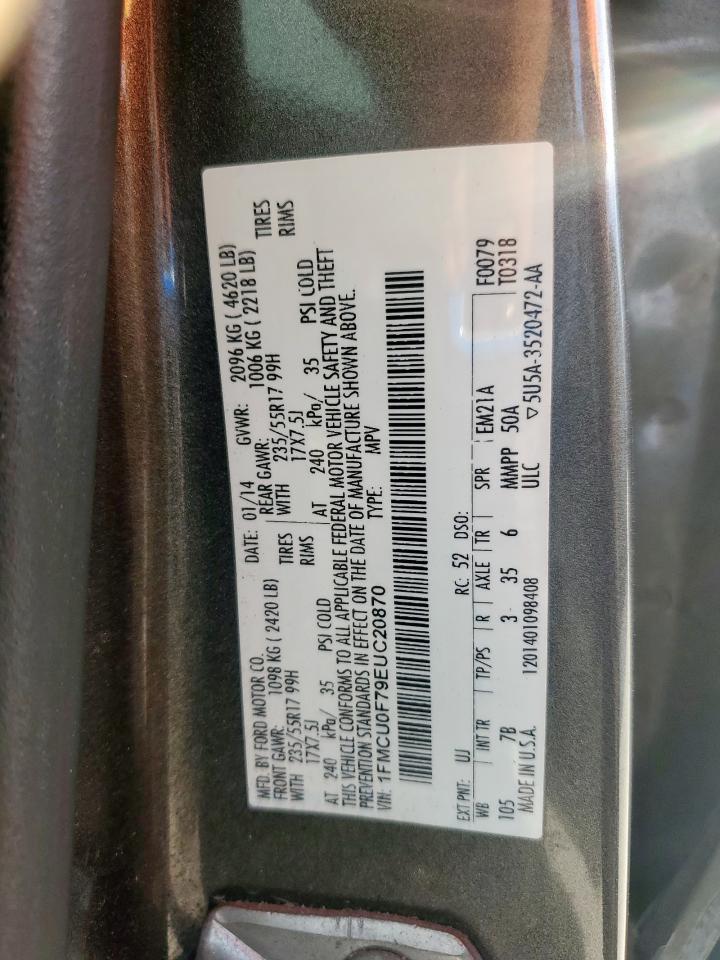 2014 Ford Escape S VIN: 1FMCU0F79EUC20870 Lot: 90466075