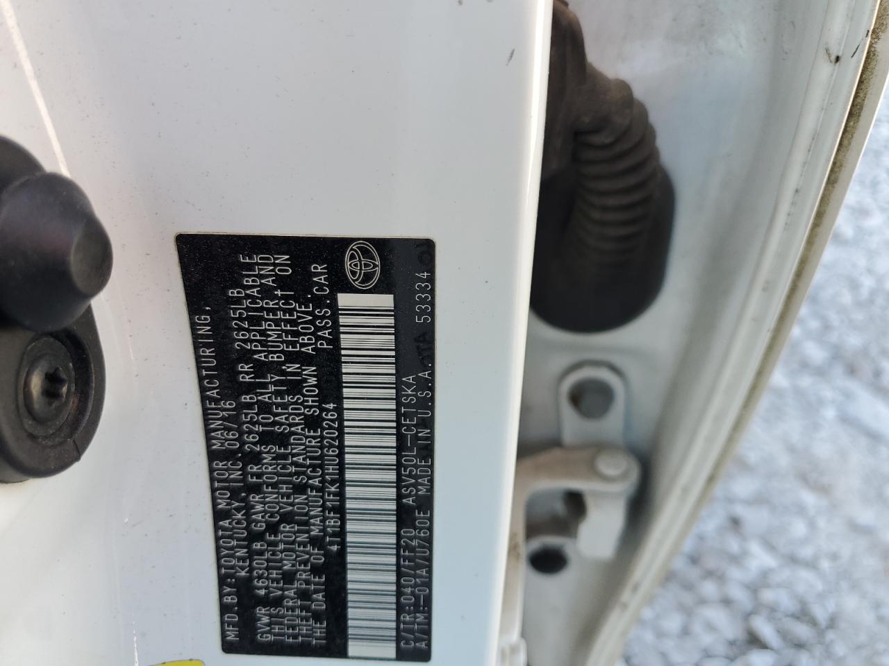 2017 Toyota Camry Le VIN: 4T1BF1FK1HU620264 Lot: 84951145