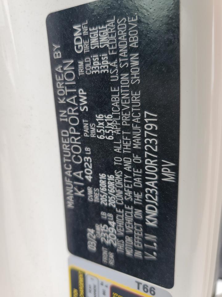 2024 Kia Soul Lx VIN: KNDJ23AU0R7237917 Lot: 84893005