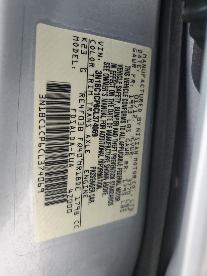 2012 Nissan Versa S VIN: 3N1BC1CP6CL374069 Lot: 84946285