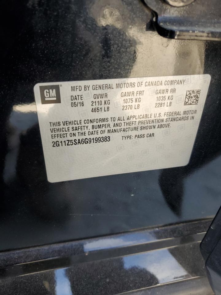2016 Chevrolet Impala Ls VIN: 2G11Z5SA6G9199383 Lot: 85098525