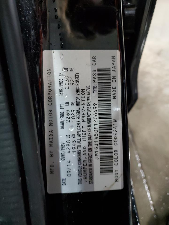 2015 Mazda 6 Touring VIN: JM1GJ1V50F1206699 Lot: 90368625