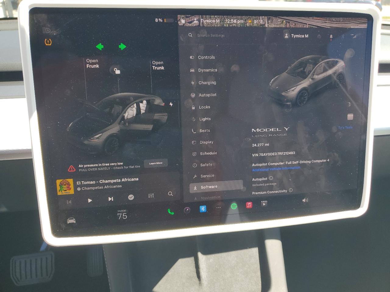 2024 Tesla Model Y VIN: 7SAYGDED7RF212493 Lot: 82731885