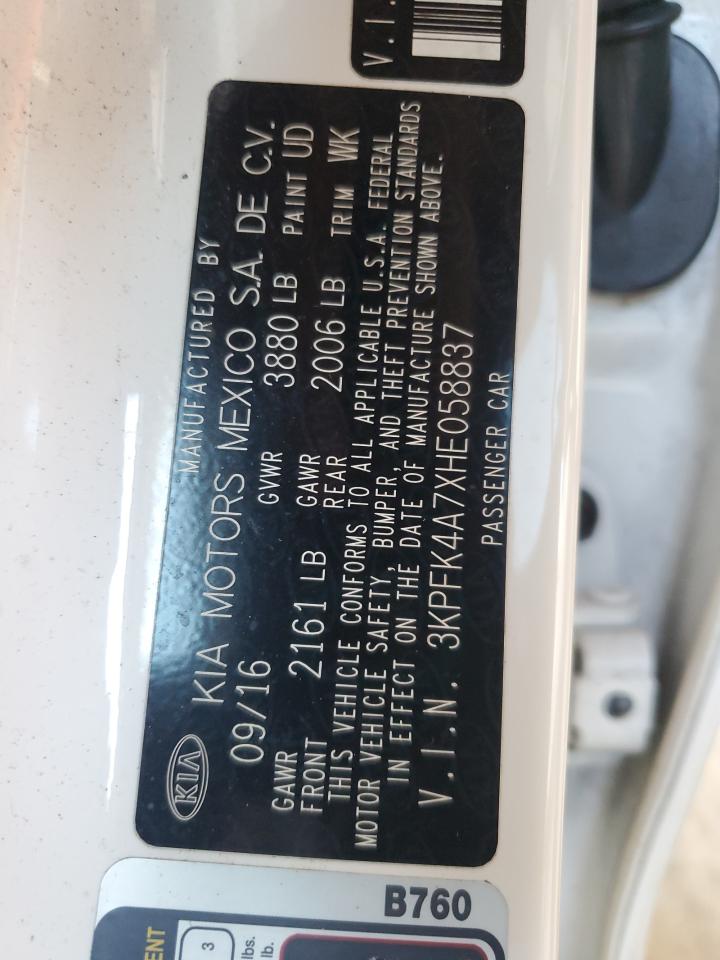 2017 Kia Forte Lx VIN: 3KPFK4A7XHE058837 Lot: 90355625