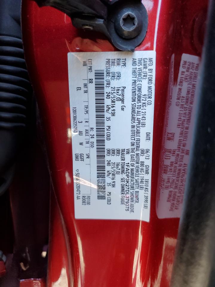 2013 Ford Focus Se VIN: 1FADP3K27DL379375 Lot: 81967755