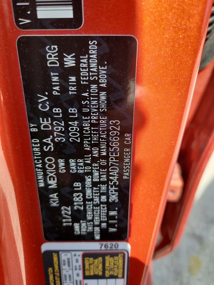 2023 Kia Forte Gt Line VIN: 3KPF54AD7PE566923 Lot: 90730075