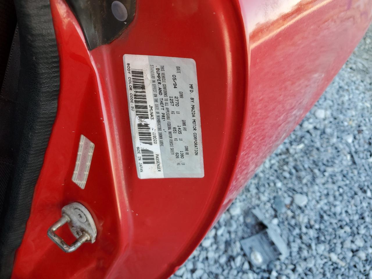 1994 Mazda Mx-5 Miata VIN: JM1NA3537R0519020 Lot: 86063305