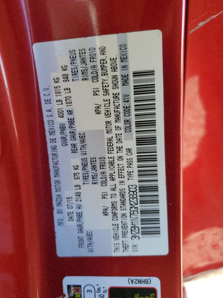 2016 Mazda 3 Grand Touring VIN: 3MZBM1N76GM238903 Lot: 86409825