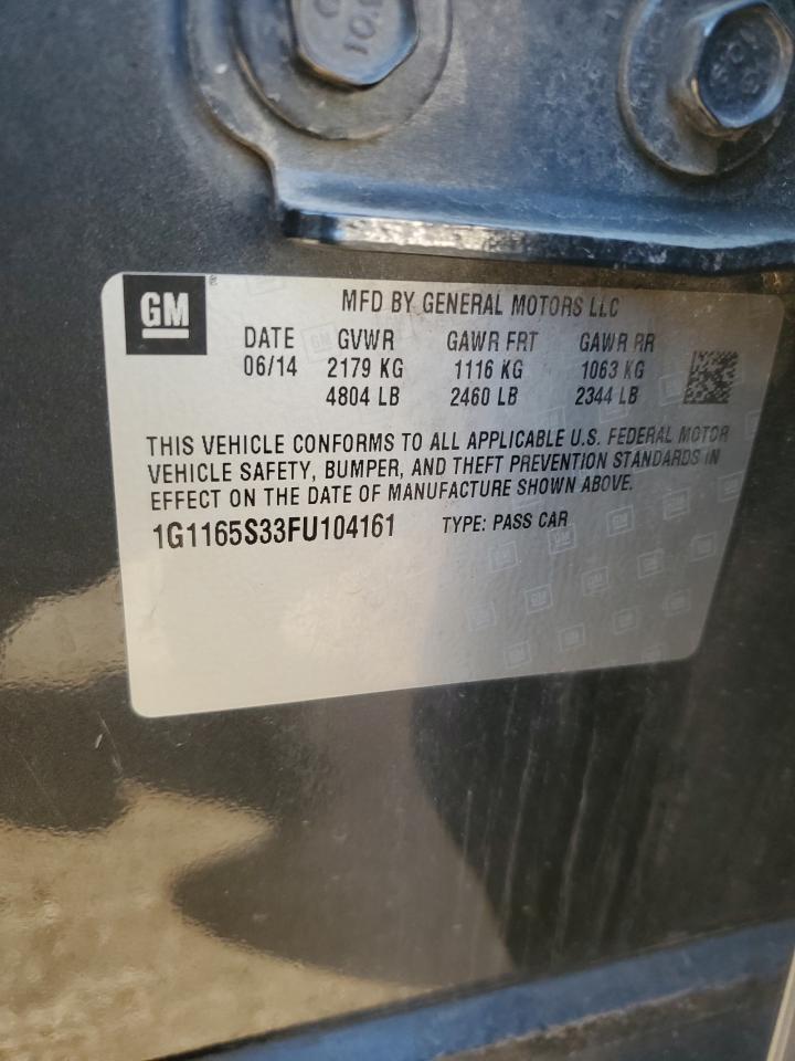 2015 Chevrolet Impala Ltz VIN: 1G1165S33FU104161 Lot: 85493355