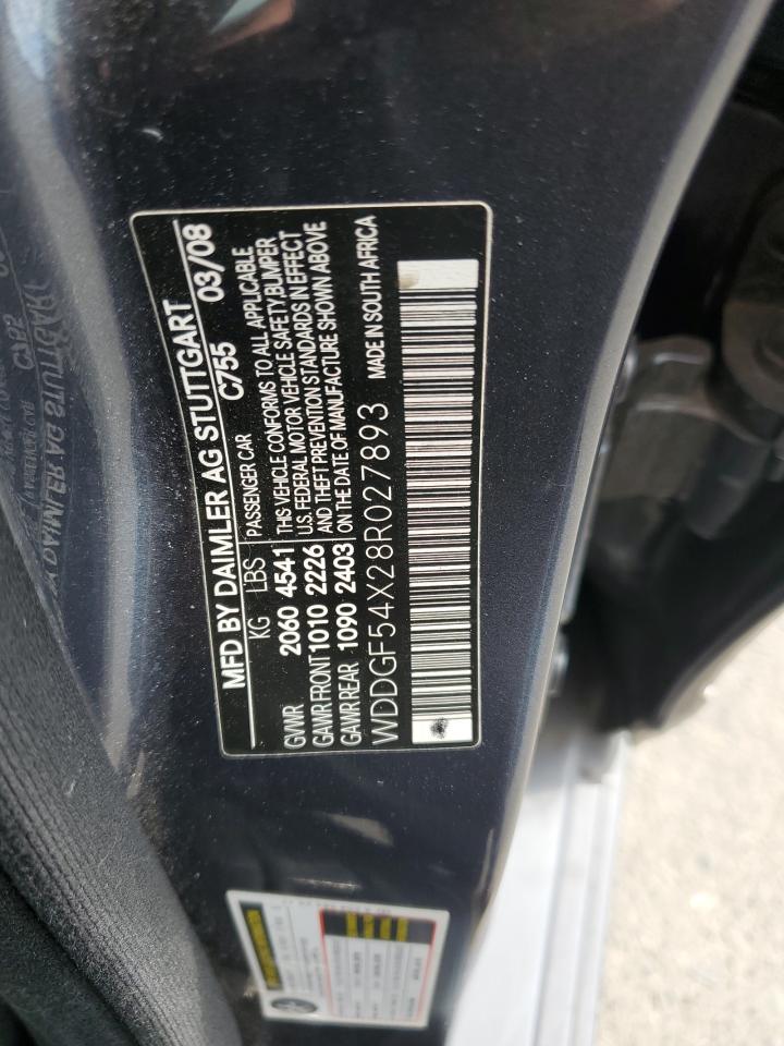 2008 Mercedes-Benz C 300 VIN: WDDGF54X28R027893 Lot: 82193445