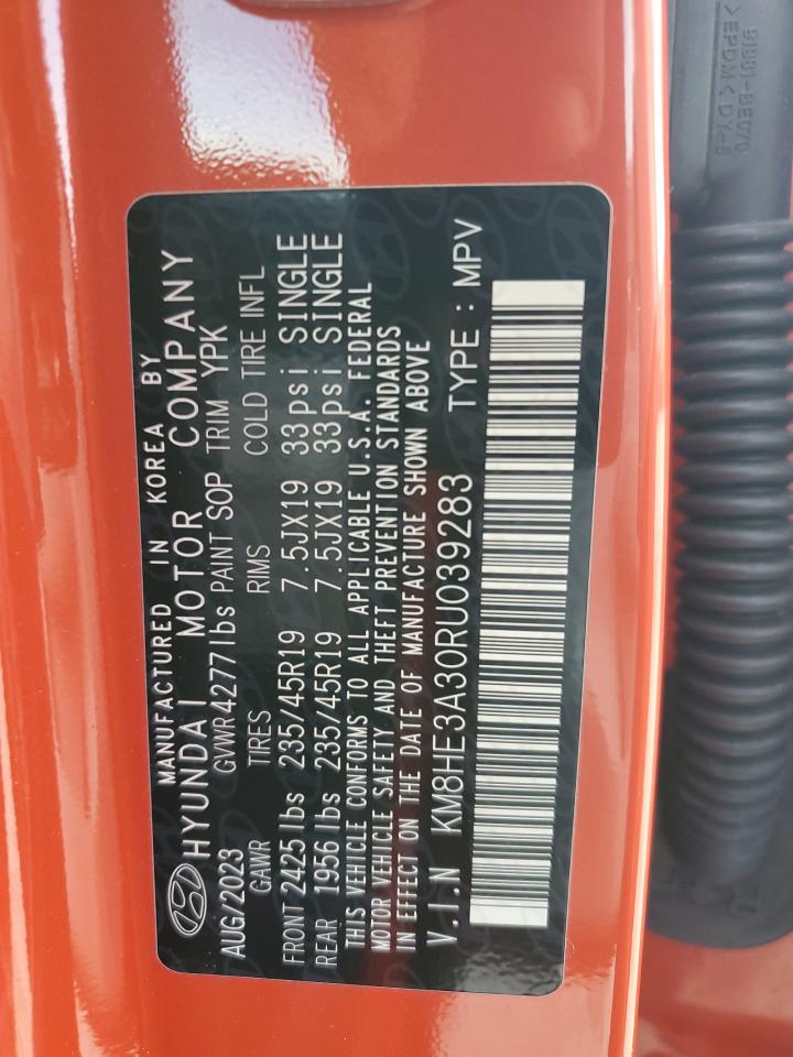 2024 Hyundai Kona Limited VIN: KM8HE3A30RU039283 Lot: 86105865