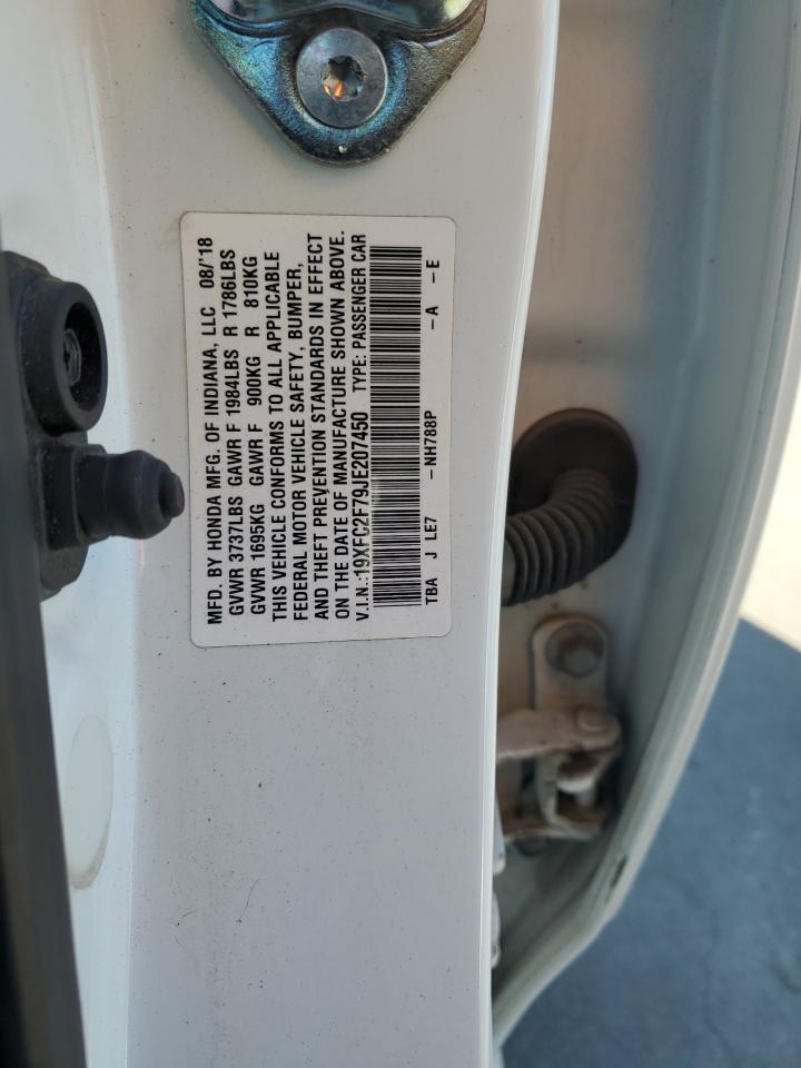 2018 Honda Civic Ex VIN: 19XFC2F79JE207450 Lot: 85765125