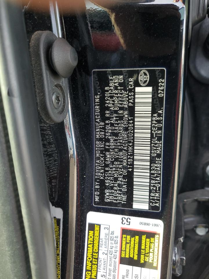 2018 Toyota Camry Xse VIN: 4T1BZ1HK4JU020641 Lot: 84558205