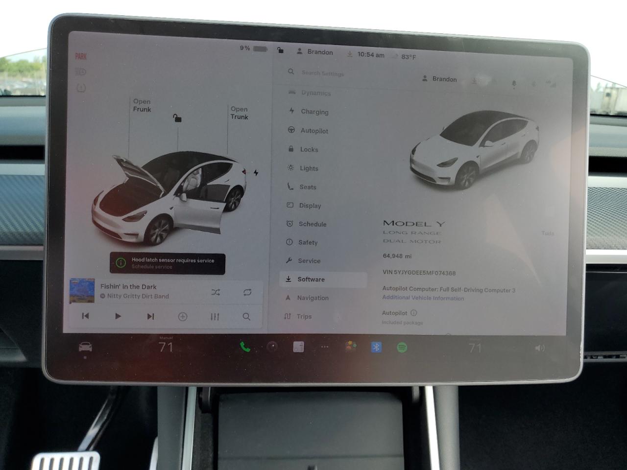 2021 Tesla Model Y VIN: 5YJYGDEE5MF074368 Lot: 84868755