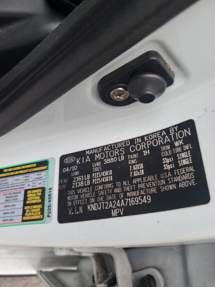 2010 Kia Soul + VIN: KNDJT2A24A7169549 Lot: 85303525