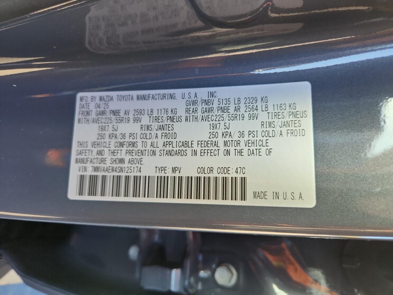 2025 Mazda Cx-50 Premium Plus VIN: 7MMVAAEW4SN125174 Lot: 85141465