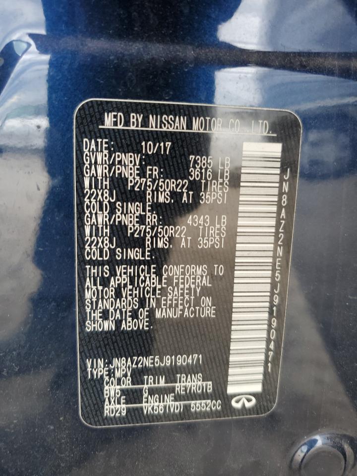 2018 Infiniti Qx80 Base VIN: JN8AZ2NE5J9190471 Lot: 85517695