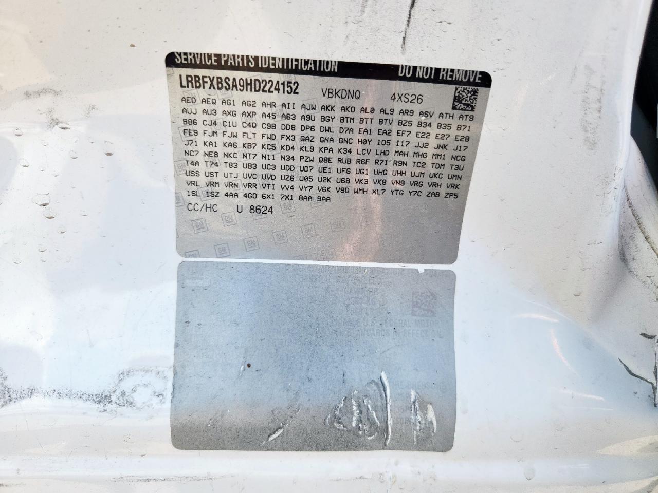 2017 Buick Envision Essence VIN: LRBFXBSA9HD224152 Lot: 85189185