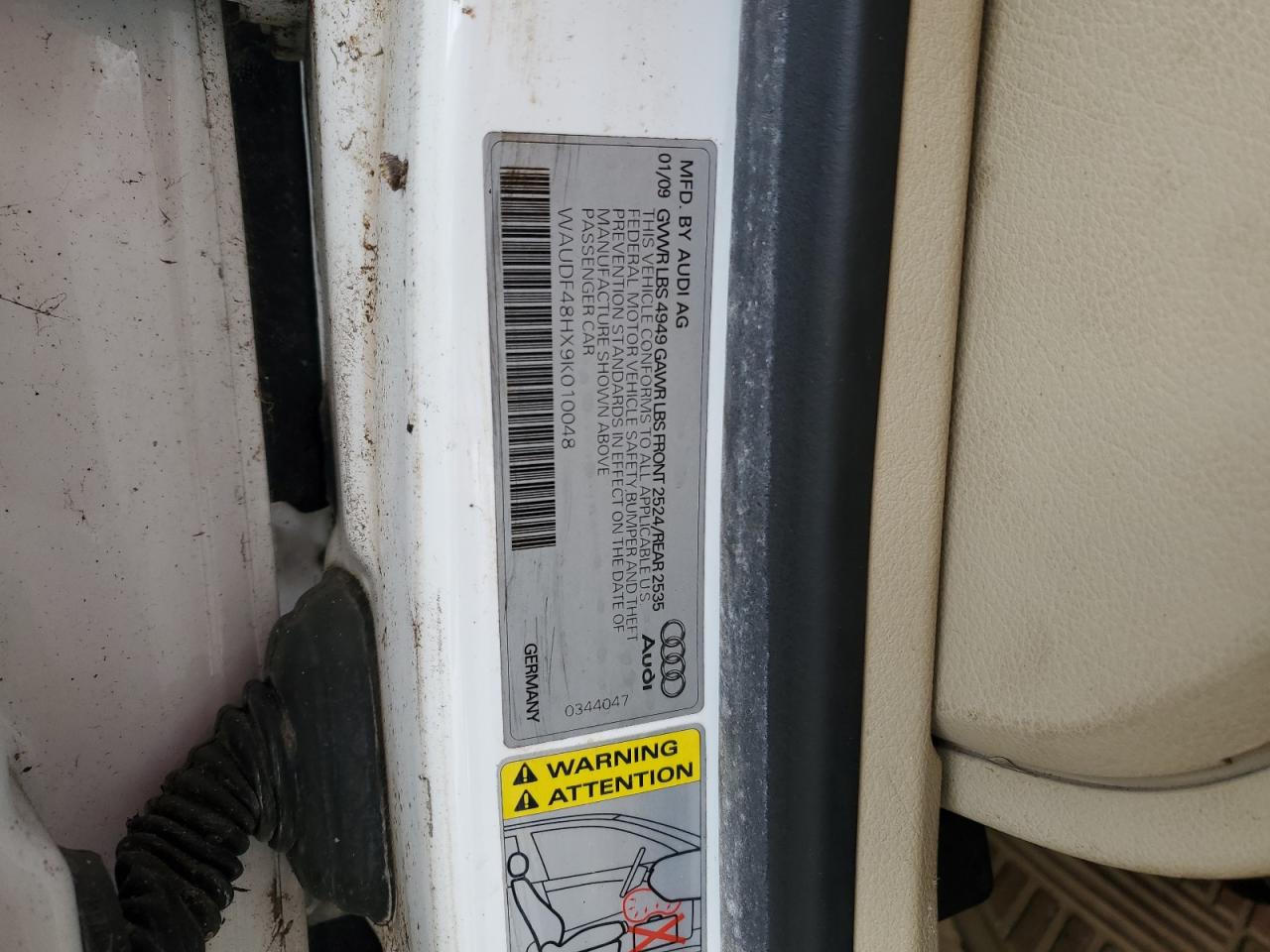 2009 Audi A4 2.0T Cabriolet Quattro VIN: WAUDF48HX9K010048 Lot: 89625085