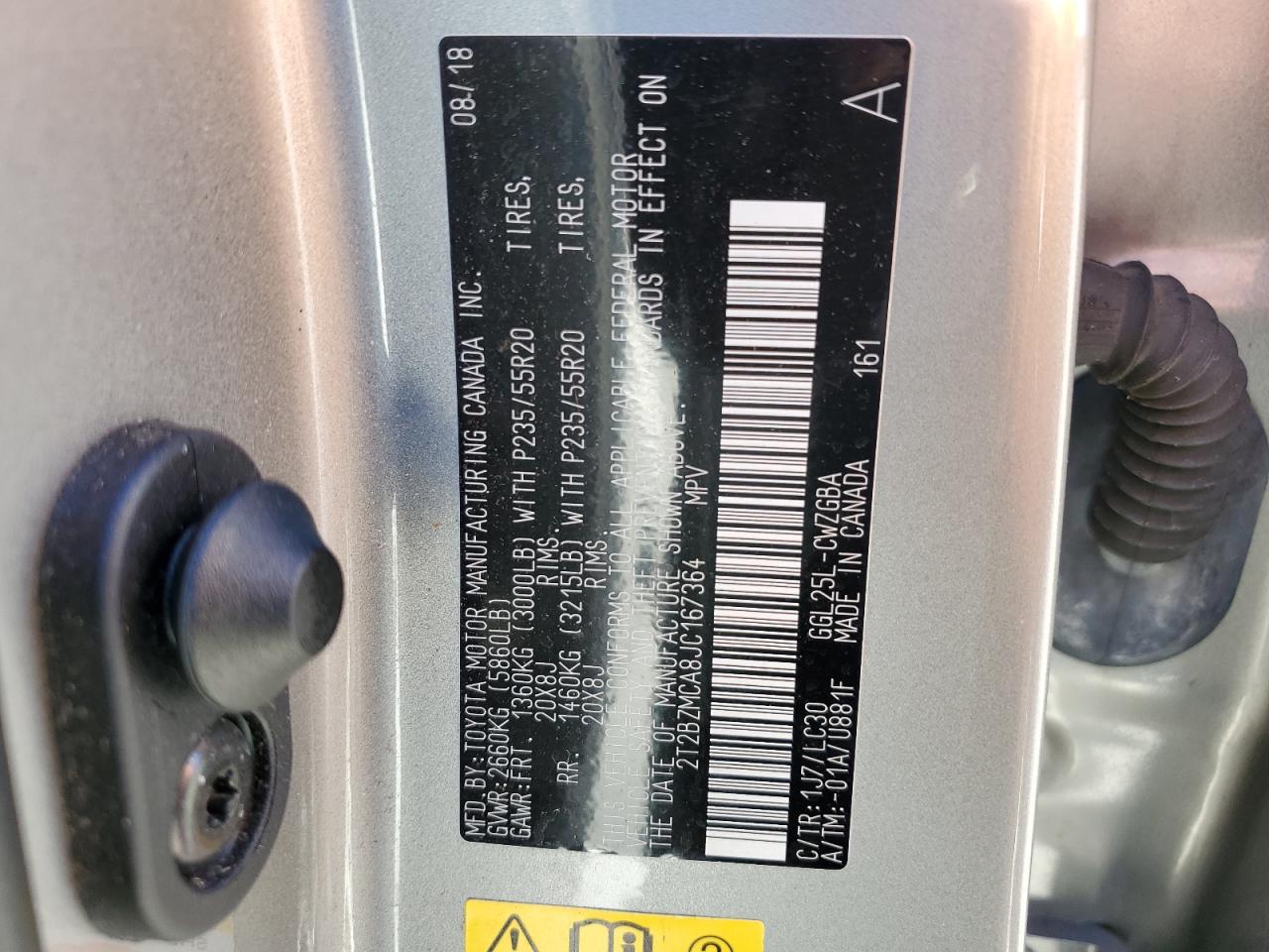 2018 Lexus Rx 350 Base VIN: 2T2BZMCA8JC167364 Lot: 82518665