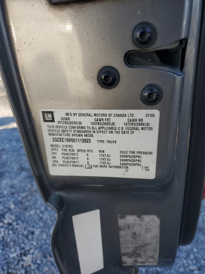 2006 Chevrolet Silverado C1500 VIN: 2GCEC19V661113823 Lot: 85855985