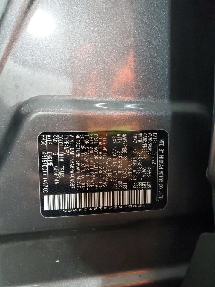 2023 Nissan Rogue Sv VIN: JN8BT3BA6PW404987 Lot: 86301555