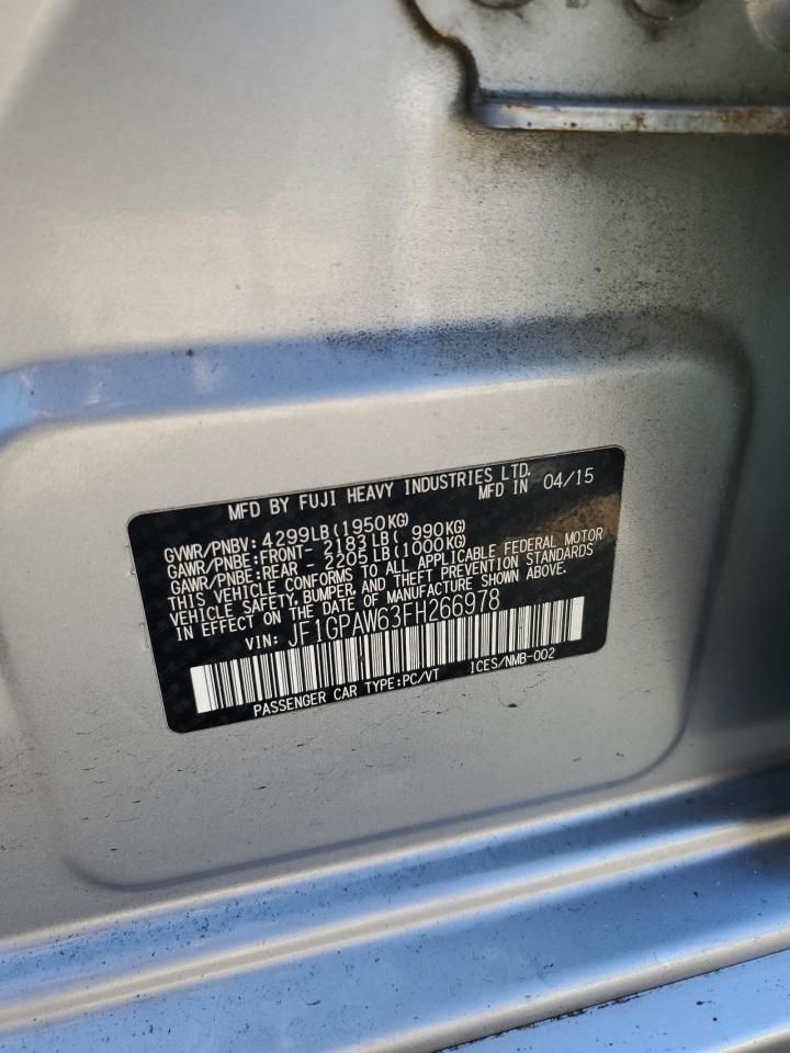 2015 Subaru Impreza Sport Limited VIN: JF1GPAW63FH266978 Lot: 82252055