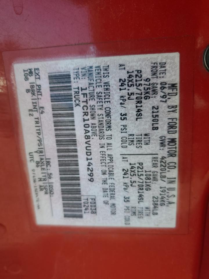 1997 Ford Ranger VIN: 1FTCR10A8VUD14299 Lot: 86479505