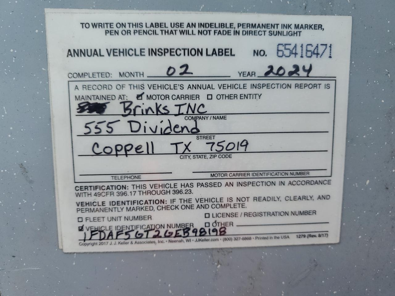 2016 Ford F550 Super Duty VIN: 1FDAF5GT2GEB98198 Lot: 84074265