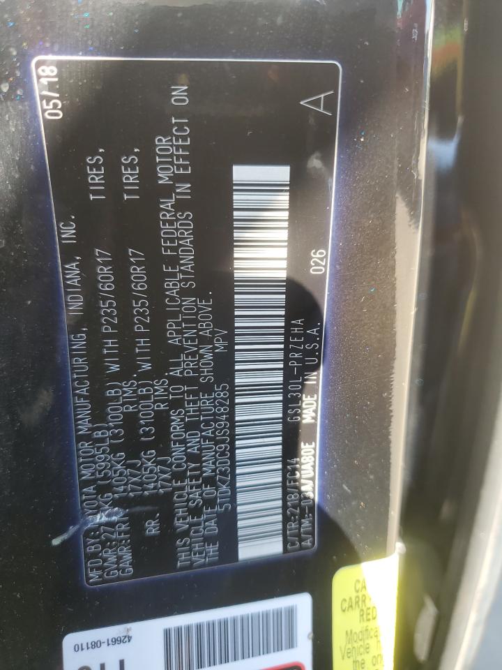 2018 Toyota Sienna Le VIN: 5TDKZ3DC9JS948285 Lot: 82350405