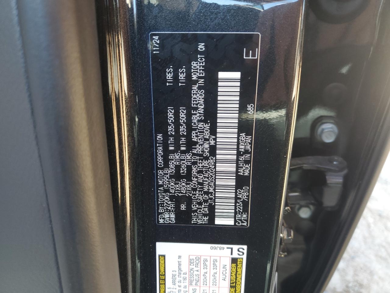2025 Lexus Rx 450H+ Luxury VIN: JTJCJMGA0S2024982 Lot: 85153365