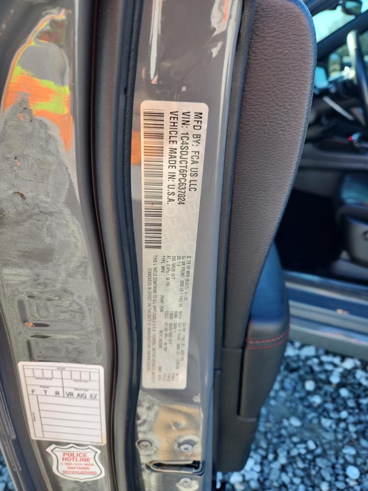 2023 Dodge Durango R/T VIN: 1C4SDJCT6PC637024 Lot: 90991135