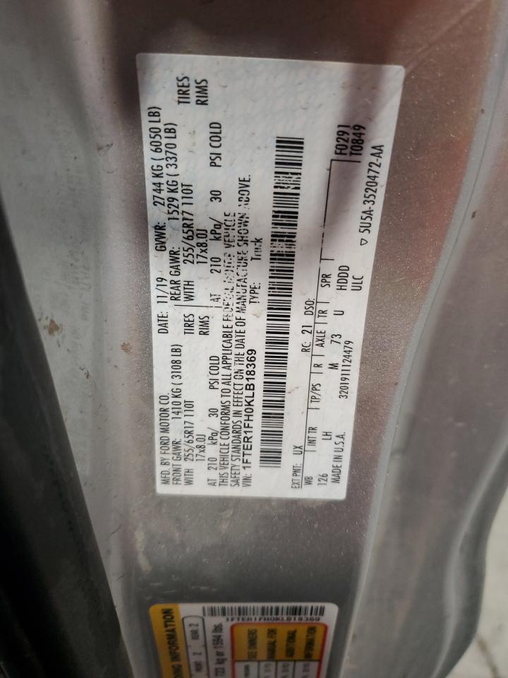 2019 Ford Ranger Xl VIN: 1FTER1FH0KLB18369 Lot: 82729685