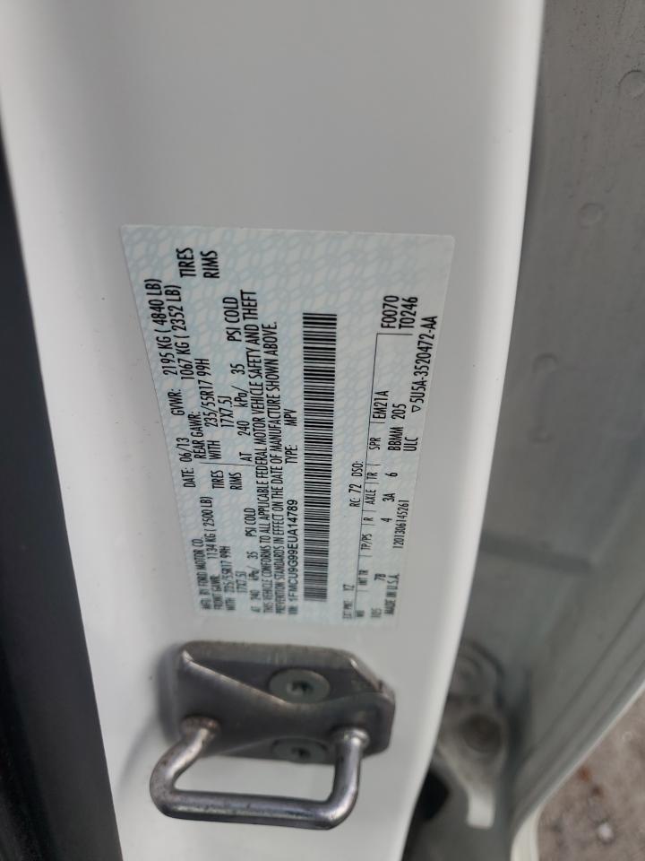 2014 Ford Escape Se VIN: 1FMCU9G99EUA14789 Lot: 90380065