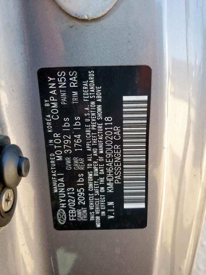 2013 Hyundai Elantra Coupe Gs VIN: KMHDH6AE9DU020118 Lot: 86177645