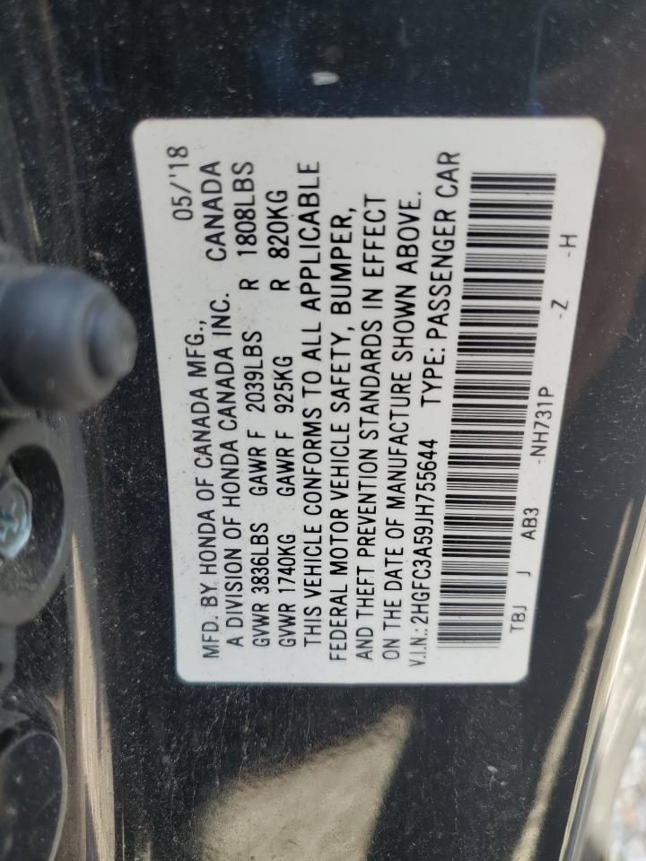 2018 Honda Civic Si VIN: 2HGFC3A59JH755644 Lot: 85744505
