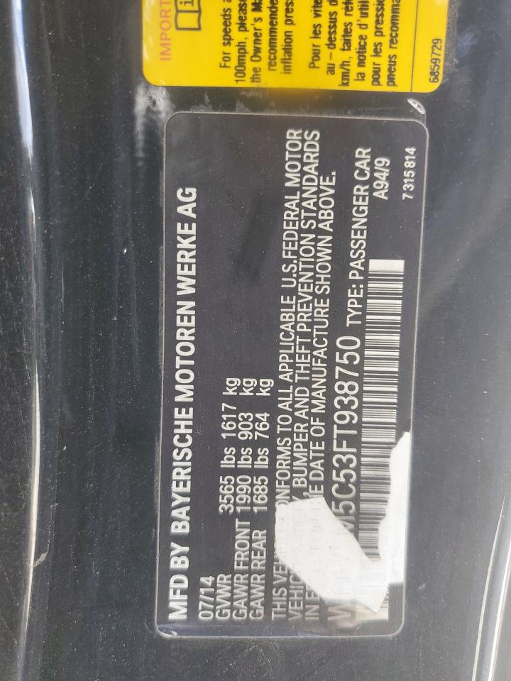 2015 Mini Cooper VIN: WMWXM5C53FT938750 Lot: 85672865