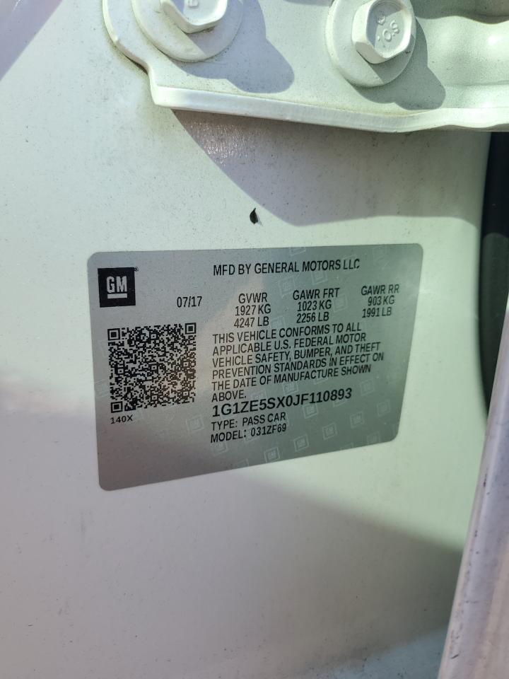 2018 Chevrolet Malibu Premier VIN: 1G1ZE5SX0JF110893 Lot: 86209405