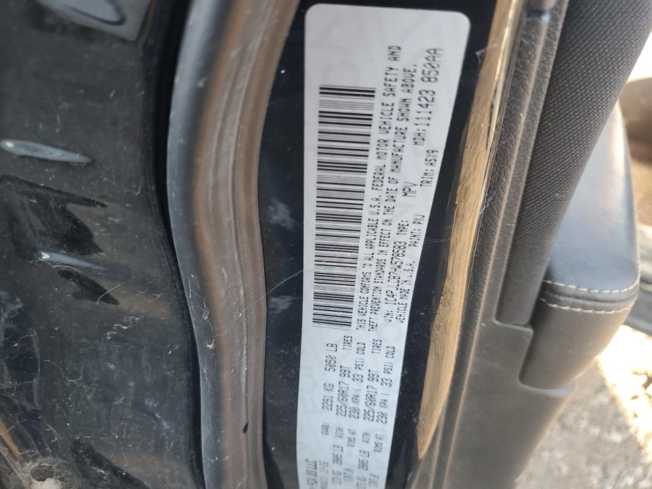 2017 Jeep Cherokee Latitude VIN: 1C4PJLCB7HW578583 Lot: 81746265