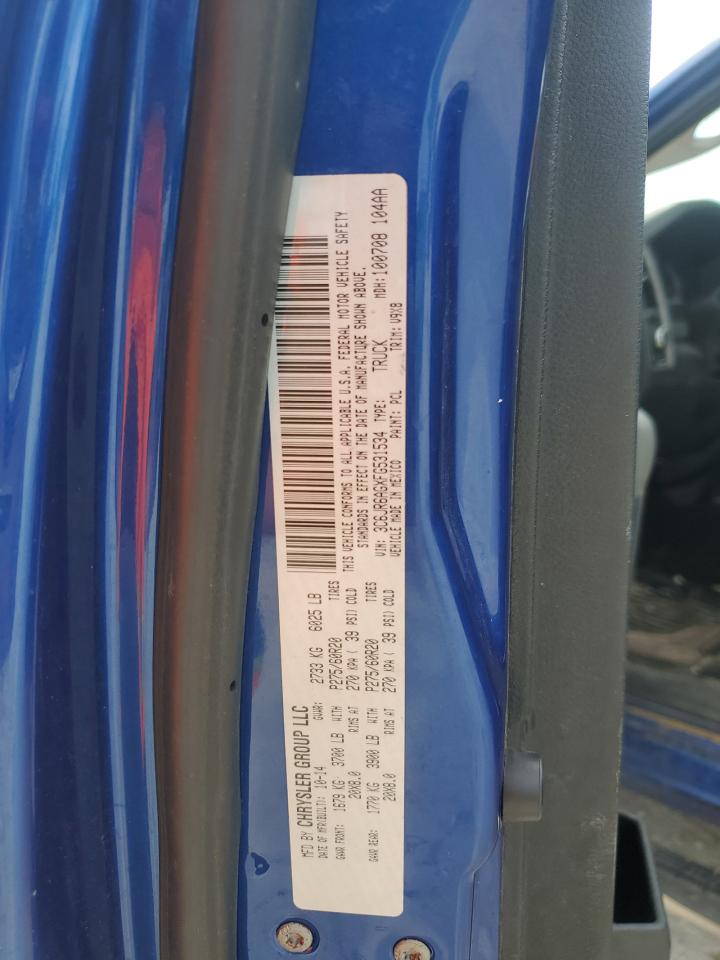 2015 Ram 1500 St VIN: 3C6JR6AGXFG531534 Lot: 85735405