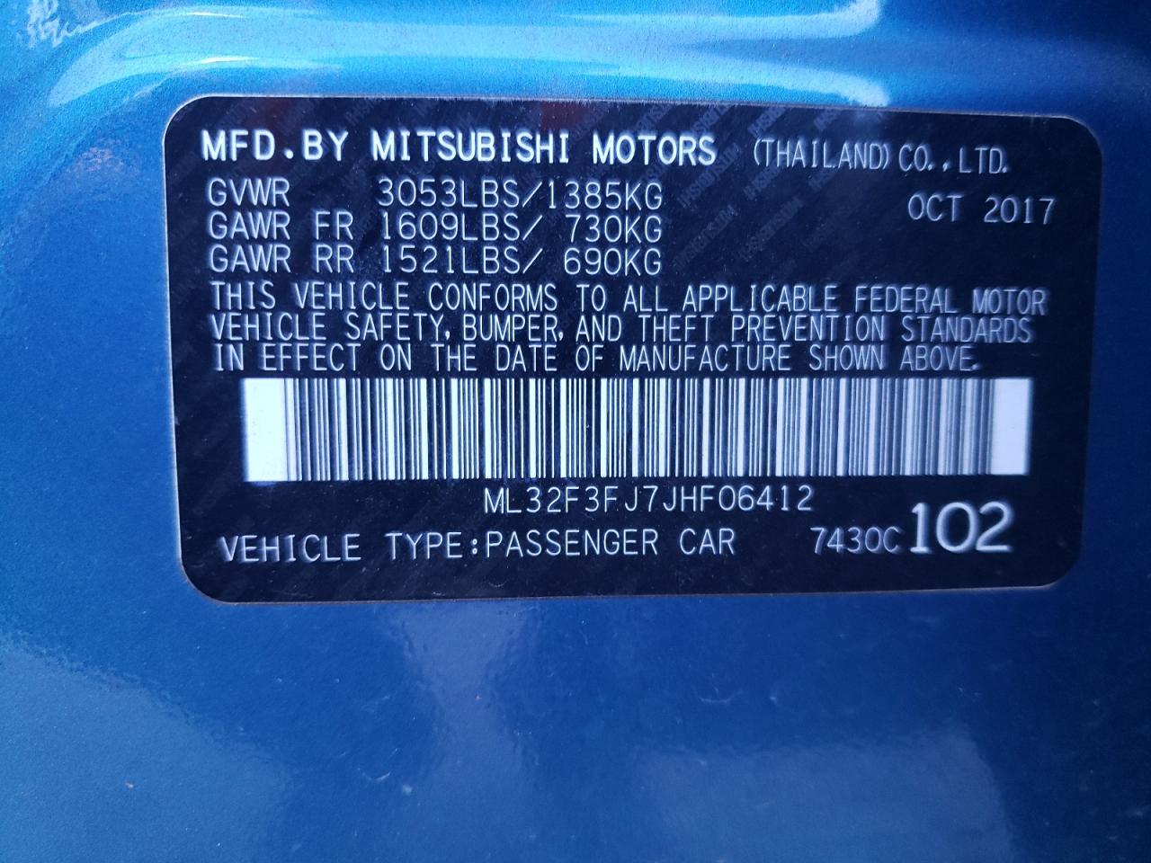 2018 Mitsubishi Mirage G4 Es VIN: ML32F3FJ7JHF06412 Lot: 82239525