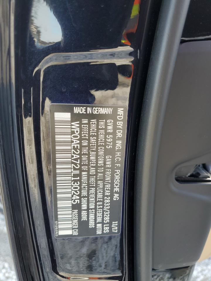 2018 Porsche Panamera 4 E-Hybrid VIN: WP0AE2A72JL130245 Lot: 86826405