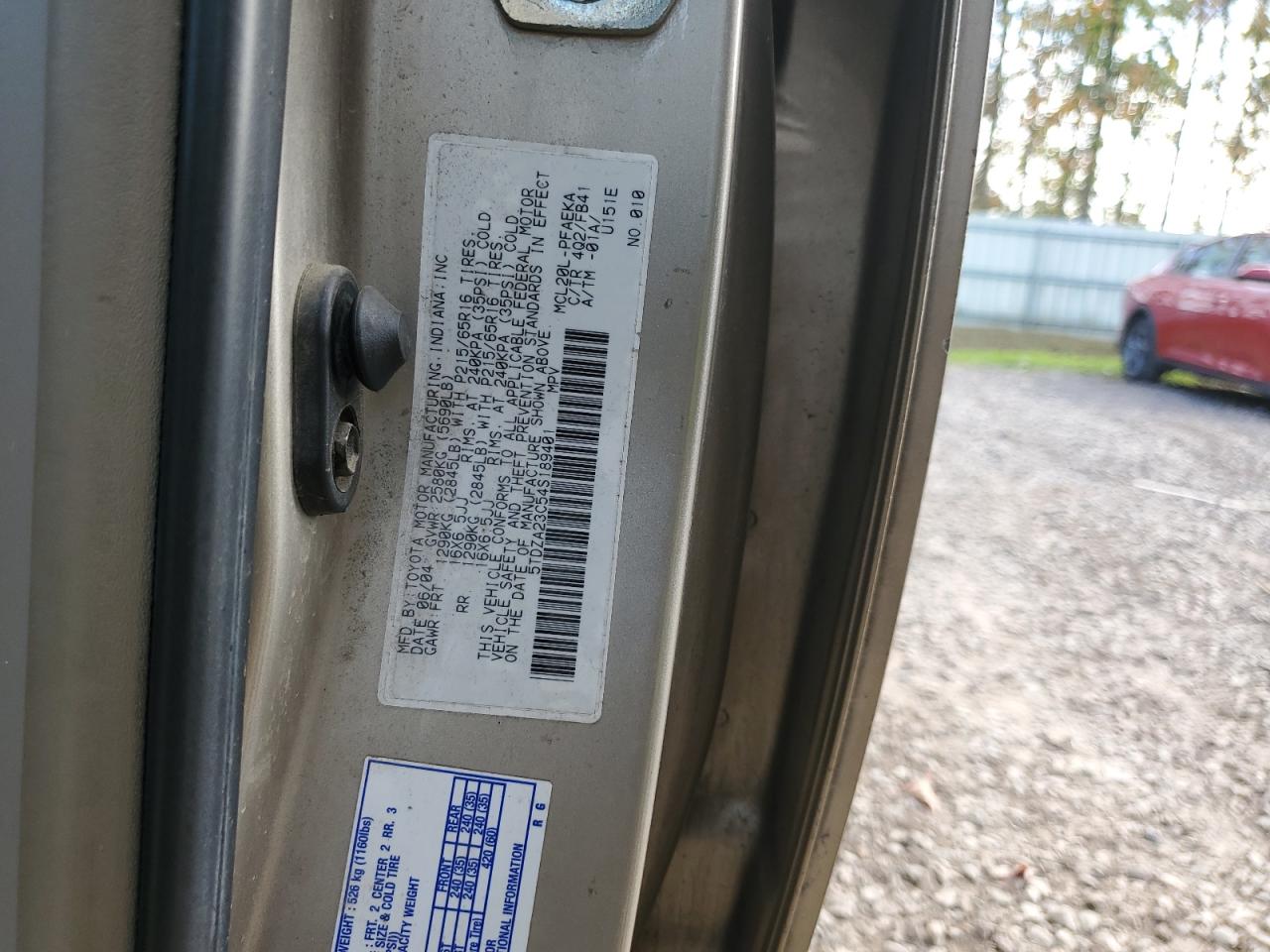 2004 Toyota Sienna Ce VIN: 5TDZA23C54S189401 Lot: 87283215