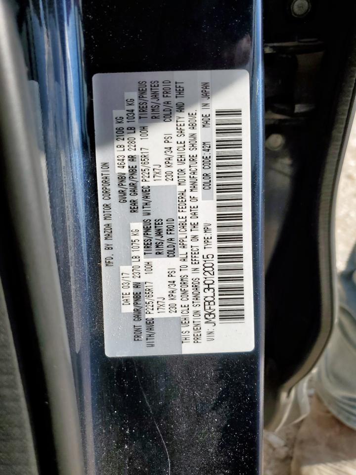 2017 Mazda Cx-5 Touring VIN: JM3KFBCL3H0120015 Lot: 90439985