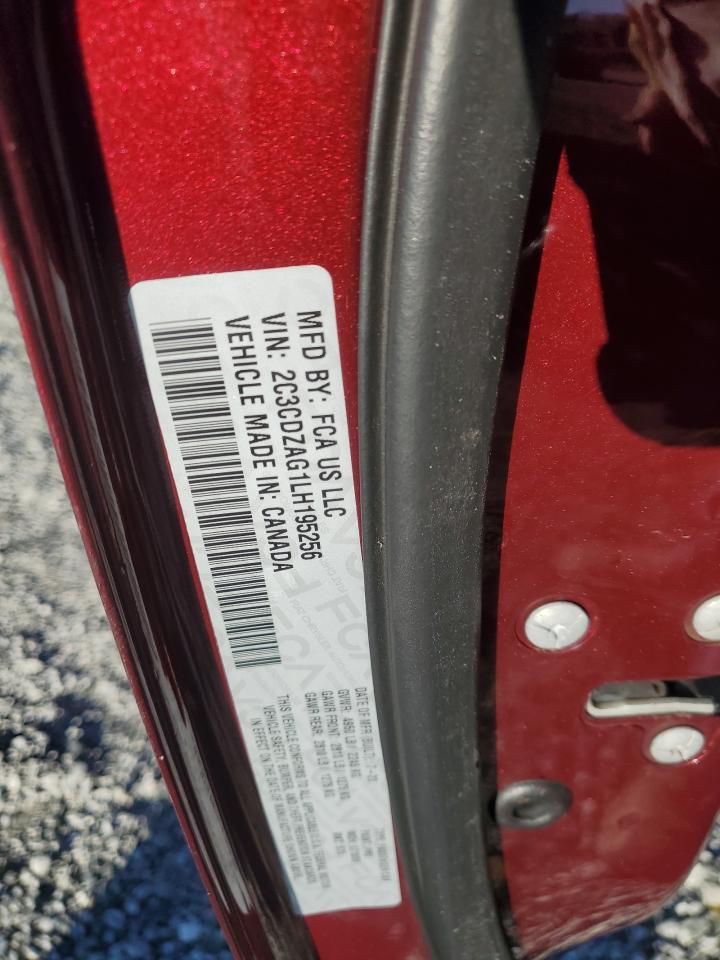 2020 Dodge Challenger Sxt VIN: 2C3CDZAG1LH195256 Lot: 87073565